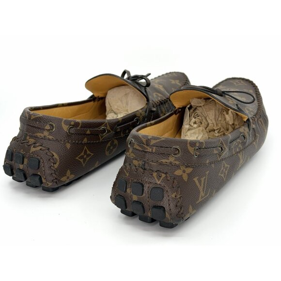 Louis Vuitton Moccasin Monogram Brown Arizona Driver Shoes US Size 10.5 main image 5